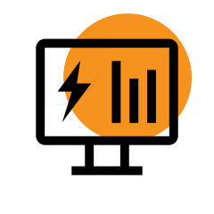 Energy management and data icon