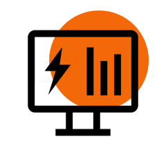 Energy management and data icon